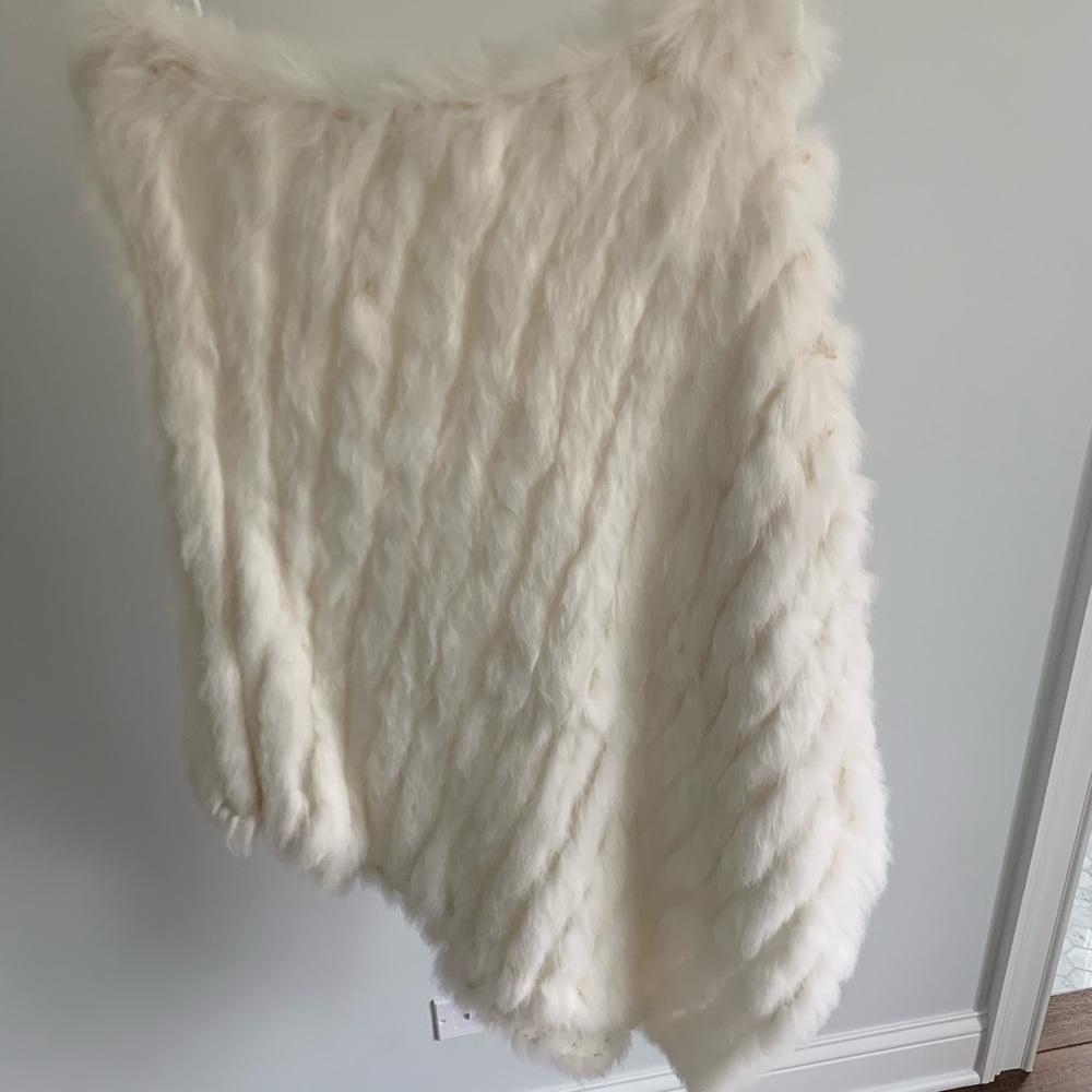 Rabbit fur poncho